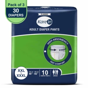areIn Classic Adult Diaper Pants, XXL-XXXL, 101 - 165 Cm (40"- 65"), Unisex, Leakproof, Elastic Waist, Wetness Indicator,30 Count (Copy) (Copy) (Copy)